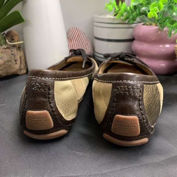 COACH Patchwork Leather Bow Slip On JASMINE Flats/Loafers Size 6.5 - Picture 6 of 7